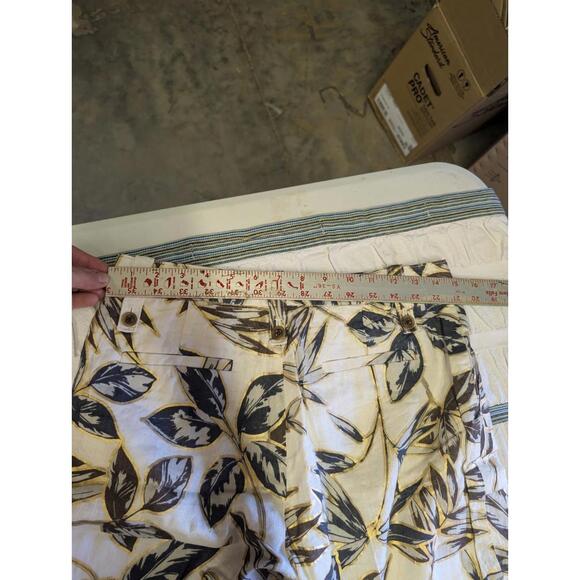 J. Crew Womens Size 2 Cropped Gold Foil Leaf Linen Garden Pant w/Pockets - Picture 4 of 4